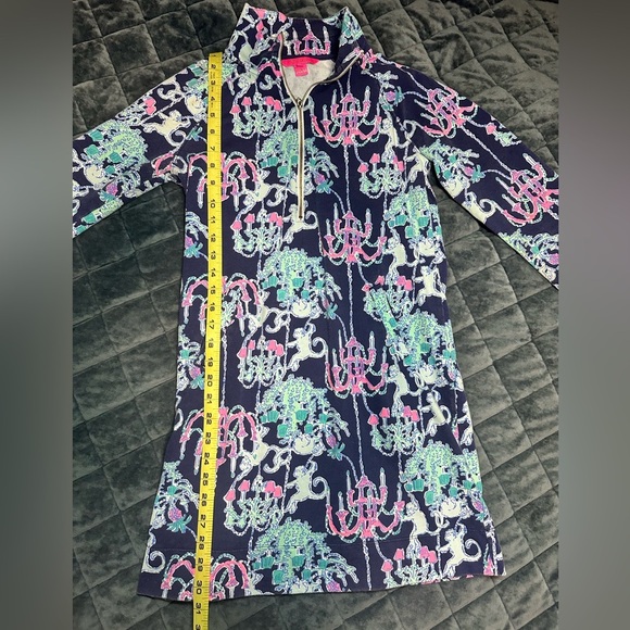Lilly Pulitzer UPF 50+ Skipper Dress Pop Up Monkey Trouble Pockets 1/2 Zip 🧜♀️ - Picture 6 of 8